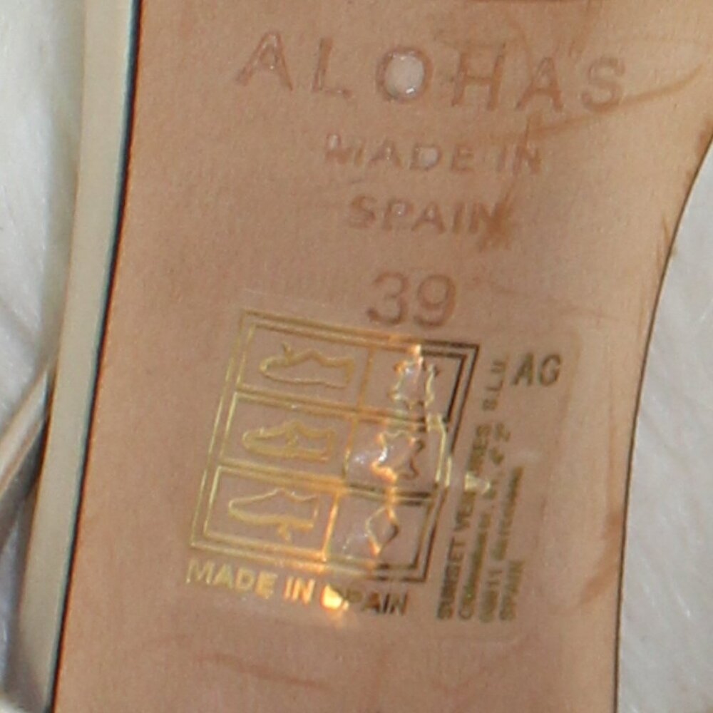 Alohas Cannes Heeled Sandals Sandals  square toe two straps size 9 - Picture 8 of 9